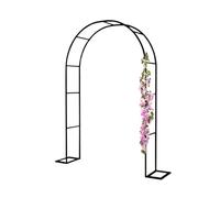 Arche de jardin en acier résistant aux intempéries avec cadre en métal noir pour plantes grimpantes, arche de rose et décoration de cérémonie de mariage, grande taille, 300 x 220 cm (l x H)