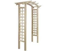Arche de jardin en bois avec pergola pour plantes grimpantes, décorations de mariage et de terrasse, 150 x 60 x 210 cm, structure en bois durable pour l'extérieur