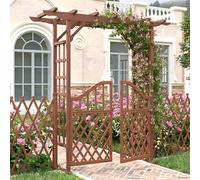 Arche de jardin en bois avec portail pour mariage et fête, décoration extérieure élégante pour jardin, pelouse, cérémonie et grimpante de vigne