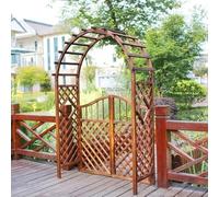 Arche de Jardin en Bois for rosiers, Treillis de 1,4 m, Support for Plantes grimpantes résistant aux intempéries, Arche de Mariage Robuste, Assemblage Facile(Brown,120cm/47.2inch)