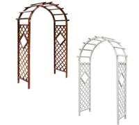 Arche de Jardin en Bois Treillis Arches de Roses de Mariage Robustes Supports de pergola supplémentaires(White,180cm/70.8inch)