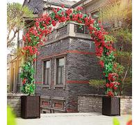 Arche de jardin en fer forgé blanc pour plantes grimpantes, treillis métallique pour pergola extérieure, arche de rose décorative pour mariage - support de jardin pour vignes et fleurs