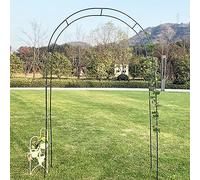 Arche de Jardin en Fer Noir pour Plantes Grimpantes Solide Treillis Résistant aux Intempéries pour Jardin Patio Décoration Mariage Fête,350×220×40cm
