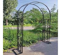 Arche De Jardin en Métal, 140cm~300cm Large Arceau À Rosier, Tonnelle pour Grimper, Vignes Et Plantes, Mariage, Décoration Fête(Black,180x230x40cm)