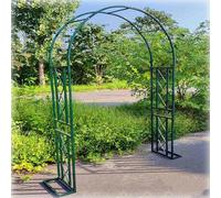 Arche de Jardin en métal, 140cm~340cm de Large Arceau à Rosier, tonnelle pour Grimper, vignes et Plantes, Mariage, décoration de fête(Green,180x230x40cm)