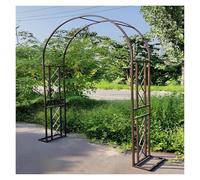 Arche De Jardin en Métal, 230cm De Haut X 140cm~340cm De Large Arceau À Rosier, Arche De Rosiers Vigne Mariage,pour Grimper, Vignes Et Plantes, Mariage(Brown,180 * 230CM/5.9 * 7.5FT)