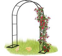 Arche de Jardin en Métal,Arceau à Rosiers pour Plantes grimpantes Rose,Arcade de Décoration de Mariage,Tonnelle de Pergola en Acier Durable,Largeur 120cm 140cm 200cm 240cm 300cm ,W240cm x H220cm