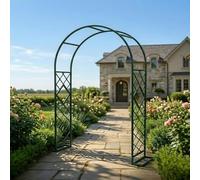 Arche de Jardin en Métal, Arche de Mariage Arcade à Rosiers 180x230cm 200x230cm 220x230cm 260x230cm Tonnelle en Robuste pour Plantes Grimpantes, Vignes, Pelouse, Jardin, Patio(Dark Green,W380xH230cm)