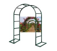 Arche De Jardin En Métal Avec Base, 140 200 240 300 350 cm Largeurs Roses Soutien Archway Pour Plantes Grimpants, Support Tonnelle Décoration De Mariage, Treillis Pergola De Patio(Vert,140x240 cm (LxH