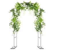 Arche de Jardin en métal avec paroi latérale, Demi-Arche pour rosiers grimpants, Hauteur 240 cm, largeurs Disponibles de 60 à 260 cm, idéale pour la décoration de pergolas extérieures (Noir)