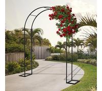 Arche de Jardin en métal avec Treillis pour Plantes grimpantes, Arches de Mariage et décoration extérieure, Support de pergola Robuste, 240 cm de Large x 230 cm de Haut, Couleur Blanche