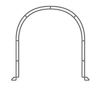 Arche de jardin en métal de 1,5 x 2,3 m et 1,8 x 2,3 m, treillis tubulaire noir durable pour plantes grimpantes et fleurs, structure décorative légère