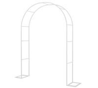 Arche de jardin en métal de 140 cm de large, pergola blanche pour plantes grimpantes, tonnelle de mariage décorative avec treillis design, structure en acier durable pour décoration de jardin