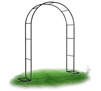 Arche de jardin en métal de 2,2 m pour plantes grimpantes, tonnelle de mariage résistante aux intempéries pour intérieur/extérieur, noir, 1,8 m x 2,2 m x 40 cm