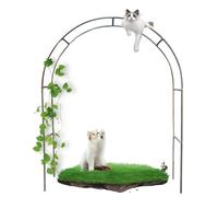 Arche de jardin en métal de 2,3 m/2,4 m pour plantes grimpantes, résistante aux intempéries, tonnelle d'extérieur solide, parfaite pour la décoration de jardin, support d'intérieur et décorations de