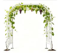 Arche de jardin en métal de 2,3 m (environ 2,3 m) - Pour plantes grimpantes - Arche robuste et antirouille pour rosiers, plantes grimpantes et allées de jardin - Montage facile - Noir, vert, marron