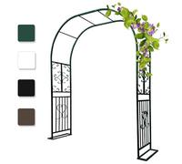 Arche de jardin en métal de 2,3 m et treillis pour plantes grimpantes, décoration de cérémonie, noir, vert foncé, bronze, marron, 3 x 2,3 m