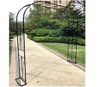Arche de jardin en métal de 240 cm pour plantes grimpantes et roses - Support de tonnelle d'extérieur résistant aux intempéries à monter soi-même - Disponible en tailles 180 x 240 cm et 220 x 240 cm
