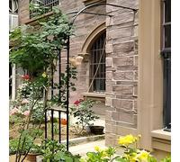 Arche de jardin en métal durable avec treillis demi-face pour roses grimpantes, arche de mariage, arches de soutien résistantes aux intempéries, 75 x 267 cm - Parfait pour les jardins et les
