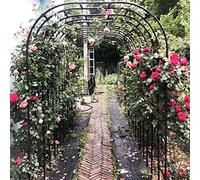 Arche de jardin en métal durable pour mariages et plantes grimpantes, pergola résistante aux intempéries, cadre de support en treillis noir, 150 cm