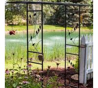 Arche de jardin en métal extra large 2 m - Station de suspension pour mangeoires à oiseaux - Treillis pour plantes grimpantes