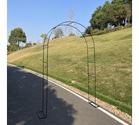 Arche de jardin en métal facile à assembler pour plantes grimpantes et décoration de mariage Noir 200 x 230 cm - Parfait pour les espaces extérieurs et les paysages