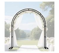 Arche De Jardin en Métal Fer Antirouille, Arche Rosier De Robuste pour Plante Grimpante, 140 200 240 280cm Robuste Pergola en Métal pour Pelouse, Décoration De Fête De Mariage(Noir,W350xH250cm)