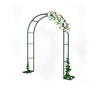 Arche de jardin en métal noir - 2 m, 2 m, 2,5 m - Treillis résistant à la rouille pour plantes grimpantes - Pergola décorative pour mariages et utilisation extérieure/intérieure (vert, 286 x 220 cm)