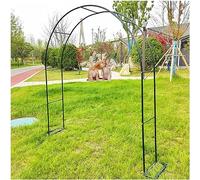 Arche de jardin en métal noir antirouille pour roses grimpantes et clématites, assemblage facile, décoration de terrasse, structure en acier, balcon extérieur, jardin, 120 x 220 cm (l x H)