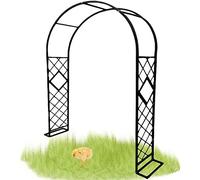 Arche de jardin en métal noir de 140 cm à 380 cm de large, résistante aux intempéries, pour plantes grimpantes, cadre de soutien extérieur stable pour décoration de jardin.