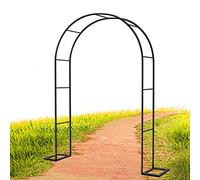 Arche de jardin en métal noir pour plantes grimpantes, treillis pour mariage et jardin en plein air, 200 cm, arche de jardin stable pour de belles compositions florales