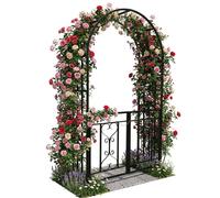 Relaxdays Arche de roses avec portail métal