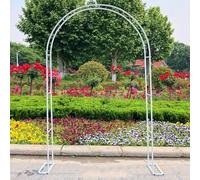Arche de jardin en métal noir - Robuste et tonnelle de mariage pour décoration de cérémonie, treillis d'escalade - 220 cm x 230 cm, idéal pour les événements en plein air et l'aménagement paysager du