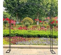 Arche de Jardin en Métal Noir Solide pour Plantes Grimpantes Anti-Déformation Treillis Résistant aux Intempéries pour Jardin Patio Décoration Mariage,280×220×40cm