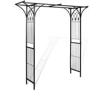 Arche de jardin en métal noir VIDAXL - 200 x 52 x 204 cm