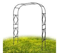 Arche de jardin en métal pour extérieur et intérieur - Grande arche de roses, support robuste pour plantes grimpantes, décoration de mariage, treillis stable 120-300 cm (noir, 2,80 x 2,40 m)