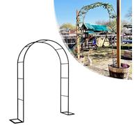 Arche de jardin en métal pour plantes grimpantes, 200 x 230 cm, décoration de fête de mariage, arche en treillis noir pour allée, tonnelle en métal extérieure pour fleurs et vignes