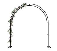 Arche de jardin en métal pour plantes grimpantes - 220 x 120 x 25 cm - Noir - Décoration de jardin - Diamètre du tuyau : 19 mm - Parfait pour les travaux manuels et le support de roses