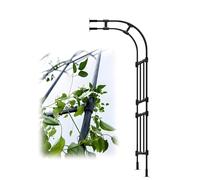 Arche de jardin en métal pour plantes grimpantes 240-267 cm, treillis demi-arc, support mural, décoratif et résistant aux intempéries, noir, 400 x 267 x 60 cm, idéal pour les espaces extérieurs