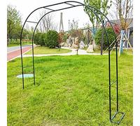 Arche de jardin en métal pour plantes grimpantes, avec base, largeur réglable de 1,2 m à 3,5 m, couleur verte, support extérieur pour décoration de jardin et croissance des plantes