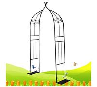 Arche de jardin en métal pour plantes grimpantes - Cadre de support résistant à la rouille pour décoration de jardin - Design autonome