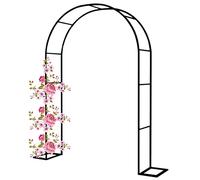 Arche de jardin en métal pour plantes grimpantes, cadre rose résistant aux intempéries pour une utilisation en extérieur