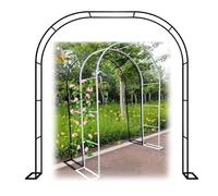 Arche de jardin en métal pour plantes grimpantes - Grand support d'arche de mariage pour roses, décoration extérieure, disponible en noir, tailles 120-350 cm, parfait pour les jardins et les