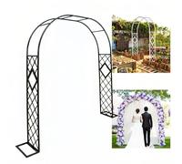 Arche de jardin en métal pour plantes grimpantes, large 220 cm, arche de rose horticole pour mariage et cérémonie