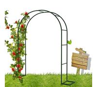 Arche de jardin en métal pour plantes grimpantes, pergola de mariage, 2/2,2/2,3 m de hauteur, vert foncé/blanc/bronze, 180 x 40 x 220 cm, décoration extérieure, structure durable