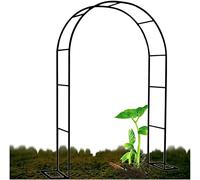 Arche de jardin en métal pour plantes grimpantes - Résistante aux intempéries - 1,2 m à 3,5 m de largeur - Noir - 280 x 220 cm - Treillis durable pour décoration et soutien de jardin
