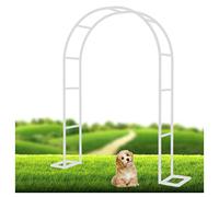 Arche de jardin en métal pour plantes grimpantes, support de roses 120 x 230 cm, 180 x 220 cm, 240 x 220 cm, blanc - Idéal pour fleurs et décoration de jardin