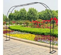 Arche de jardin en métal pour plantes grimpantes - Support rond - Arche de jardin décorative pour roses - Treillis d'extérieur pour la croissance des plantes et l'aménagement paysager