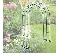 Arche de jardin en métal pour plantes grimpantes - Treillis de mariage 2,6 x 2 m, 1,4 x 2,3 m, 3 x 2,5 m - Arche décorative d'extérieur avec bases vertes pour fêtes et événements