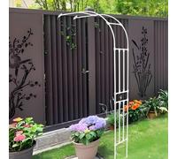 Arche de jardin en métal pour plantes grimpantes, treillis demi-cercle pour roses, décoration extérieure, disponible en noir, vert, blanc - Tailles : 0,6 x 2,4 m à 3 x 2,4 m